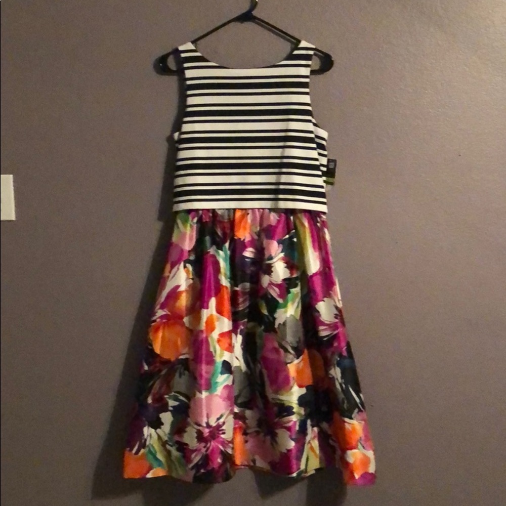 Taylor Dress: stripe & foral